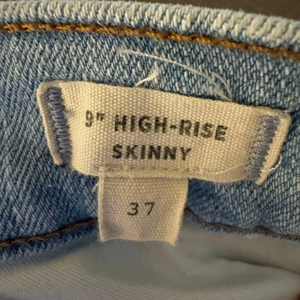 🎭 3/$20 Madewell High Rise Skinny Jeans 9” Light Wash Blue Womens 22W Plus Size - Picture 5 of 8